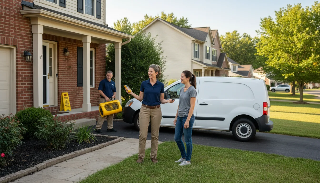 Residential water damage restoration in Hallam, NE